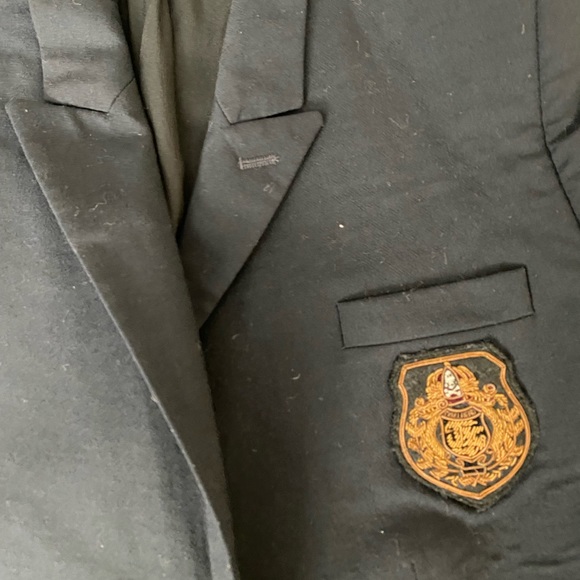 The Kooples Navy Blazer Patch Gold Logo Buttons - Picture 4 of 14